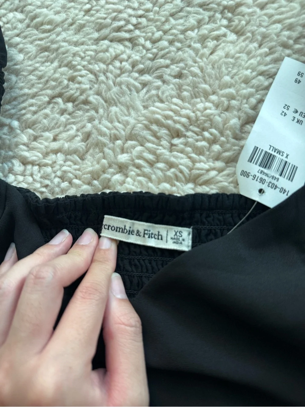 Black Puff Sleeve Sweetheart NWT Abercrombie Blouse